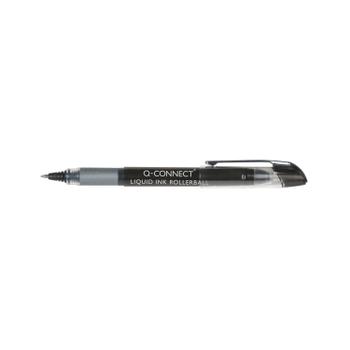 Q-CONNECT Liquid Ink Rollerball Pen Fine Black (Pack of 10) KF50139 (KF50139)