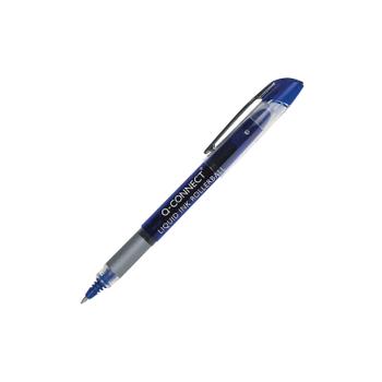 Q-CONNECT Liquid Ink Rollerball Pen Fine Blue (Pack of 10) KF50140 (KF50140)