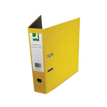 Q-CONNECT Lever Arch File Paperbacked Foolscap Yellow (Pack of 10) KF01471 (KF01471)