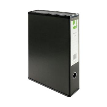 Q-CONNECT 75mm Box File Foolscap Black (Pack of 5) KF20017 (KF20017)