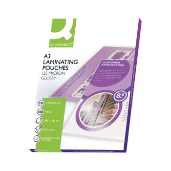 Q-CONNECT A3 Laminating Pouch 250 Micron (Pack of 100) KF04124 (KF04124)