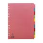 CONCORD Divider 10 Part A4 (2x5 Colours) 160gsm Board Pastel Assorted Colours - 72099/J20
