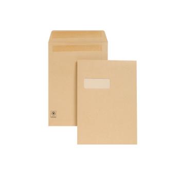 NEW GUARDIAN Pocket Envelope C4 Peel and Seal Window 130gsm Manilla (Pack 250) - M27503 (M27503)