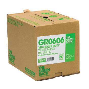 GREENSAC The Green Sack Swing Bin Liner in Dispenser White (Pack of 150) GR0606 (GRO606)