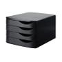 JALEMA 4 Drawer Desktop Set Black 2686374299