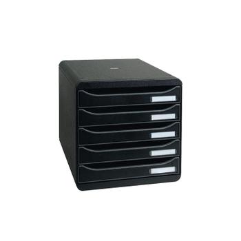 EXACOMPT Exacompta Big Box + 5 Drawer Black 309714D (309714D)