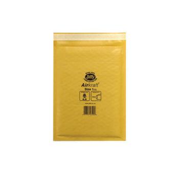 Jiffy AirKraft Bag Size 1 170x245mm Gold GO-1 (Pack of 10) MMUL04603 (MMUL04603)