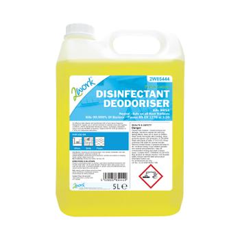 2WORK Bactericidal Disinfectant Deodoriser Lemon Scent 5 Litre 2W85444 (2W85444)