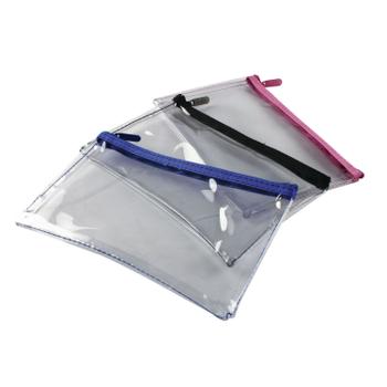 Helix Clear Pencil Case 200x125mm Assorted (Pack of 12) M77040 (M77040)
