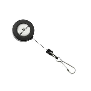 DURABLE Badge Reel with Spring Snap Fastener Charcoal (Pack of 10) 8221/58 (8221/58)