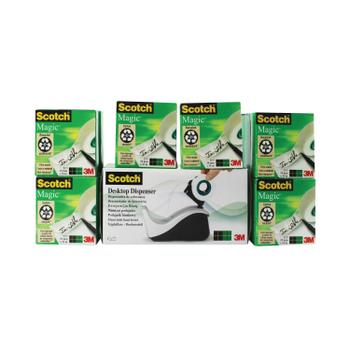 SCOTCH Magic Tape 810 19mmx33m (Pack of 16) with Free Dispenser 8-1933R16060 (81933R)