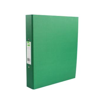 Q-CONNECT 2 Ring 25mm Paper Over Board Green A4 Binder (Pack of 10) KF20037 (KF20037)