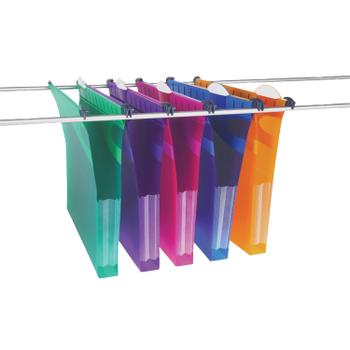 REXEL Multifile Extra Foolscap Suspension File Polypropylene 30mm Assorted Colours (Pack 10) 2102574 (2102574)