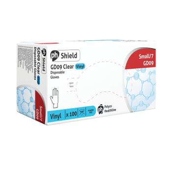 HPC Shield Vinyl Powder-Free Gloves Small Clear (Pack of 100) GD09 (GD09 - S)