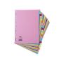 ELBA Coloured Card Dividers A4 Euro Punched 20 Part 400007438