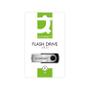 Q-CONNECT USB 2.0 Swivel 4GB Flash Drive Silver/Black KF41511
