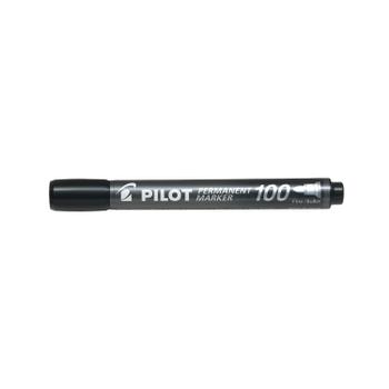 PILOT 100 Permanent Marker Bullet Tip 1mm Line Black (Pack 15 + 5 Free) - 3131910501268 (3131910501268)