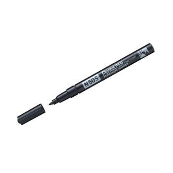 PENTEL N50S Permanent Marker Fine Bullet Tip 0.5-1mm Line Black (Pack 12) - N50S-A (N50S-A)