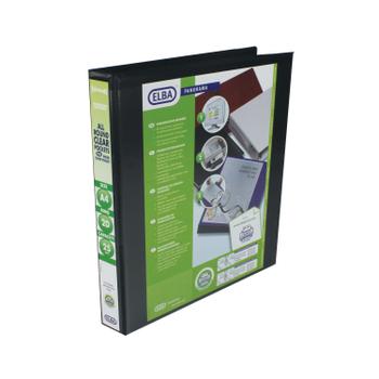 ELBA Panorama Presentation Ring Binder 25mm Capacity 40mm Spine A4+ 2 D-Ring Black (Pack 6) 400008411 (400008411)
