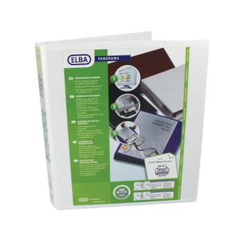 ELBA Panorama Presentation Ring Binder 25mm Capacity 40mm Spine A4+ 2 D-Ring White (Pack 6) 400008413 (400008413)