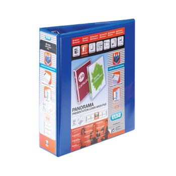 ELBA Panorama Presentation Lever Arch File Polypropylene A4 70mm Spine Width A4 Blue (Pack 5) - 400008438 (400008438)