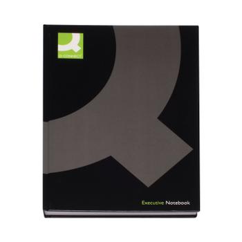Q-CONNECT Hardback Casebound Notebook A4 Black (Pack of 3) KF03725 (KF03725)