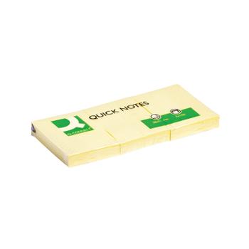Q-CONNECT Quick Notes 38 x 51mm Yellow (Pack of 12) KF10500 (KF10500)