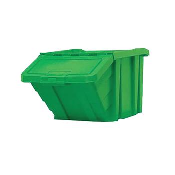 VFM Green Heavy Duty Storage Bin With Lid (Dimensions: 400 x 635 x 345mm) 359520 (359520)
