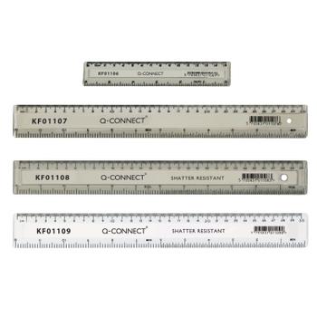 Q-CONNECT Clear 150mm/ 15cm/ 6inch Ruler KF01106 (KF01106)