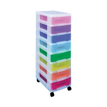 Really Useful Storage Tower with 8 Drawers Multicoloured DT1007 (DT1007)