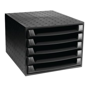 FOREVER 5 Drawer Set Black (W284 x D387 x H218mm) 221014D (221014D)