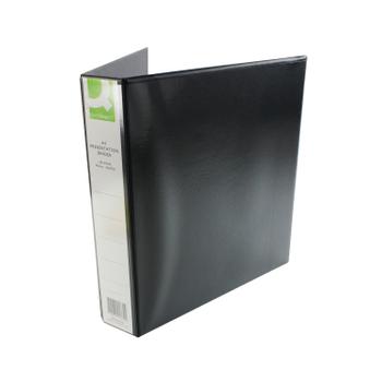 Q-CONNECT Presentation 40mm 4D Ring Binder A4 Black KF01332 (KF01332)