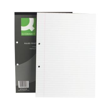 Q-CONNECT Feint Ruled Margin Head Bound Refill Pad 160 Pages A4 (Pack of 10) KF02228 (KF02228)