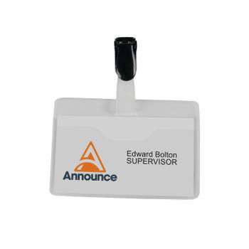 ANNOUNCE Visitor Name Badge 60x90mm (Pack of 25) PV00921 (PV00921)
