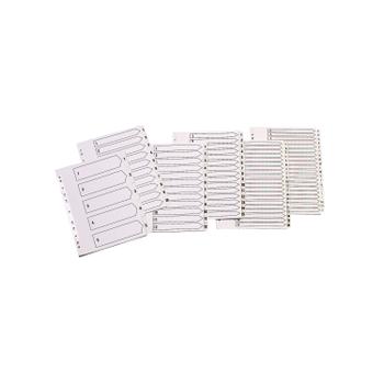 Q-CONNECT 1-5 Index Multi-Punched Reinforced Board Clear Tab A4 White KF01527 (KF01527)