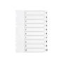 Q-CONNECT 1-10 Index Multi-Punched Reinforced Board Clear Tab A4 White KF01528