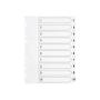 Q-CONNECT 1-10 Index Multi-Punched Reinforced Board Clear Tab A4 White KF01528