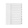 Q-CONNECT 1-12 Index Multi-punched Polypropylene White A4 KF01354