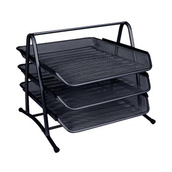 Q-CONNECT 3 Tier Letter Tray Black KF00823 (KF00823)