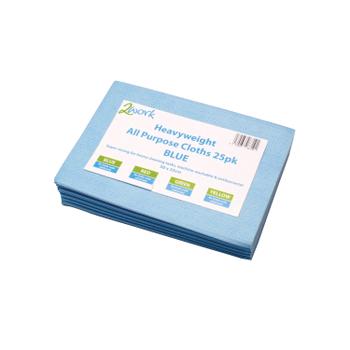 2WORK Heavyweight All Purpose Cloth 500x350mm Blue (Pack of 25) CNT01319 (CNT01319)