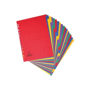 ELBA Coloured Pressboard Indices A4 Euro Punched A-Z 400007514 (400007514)