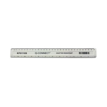 Q-CONNECT Shatter Resistant Ruler 30cm White (Pack of 10) KF01109Q (KF01109Q)