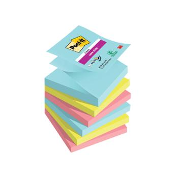 POST-IT Super Sticky Z-Notes 76x76mm 90 Sheets Cosmic (Pack of 6) R330-6SS-COS (R330-6SS-COS)