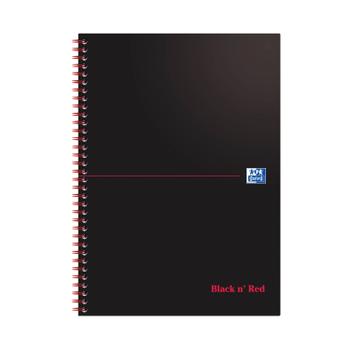 Black N Red A4 Wirebound Soft Cover Notebook Ruled 100 Pages Black/Red (Pack 10) - 100080174 (100080174)
