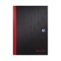 Black N Red A4 Casebound Hard Cover Notebook Plain 160 Pages Black/Red (Pack 5) - 100080489