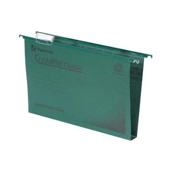 REXEL Crystalfile Classic A4 Suspension File Manilla 30mm Green (Pack 50) 70621 (70621)