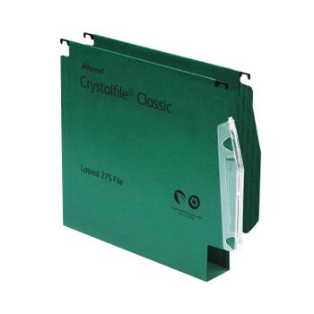 REXEL CrystalFile Classic 30mm Lateral File Green (Pack of 50) 78654 (78654)