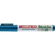 EDDING EcoLine e-22 Permanentmarker Breed Beitelpunt 1 - 5 mm Blauw Navulbaar Waterbestendig