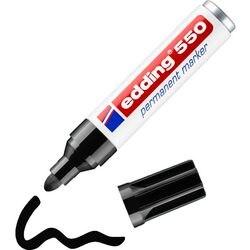 EDDING 550 Permanentmarker 100% Gerecycled Breed Ronde punt 3 - 4 mm Zwart Navulbaar Waterbestendig (4-550001)