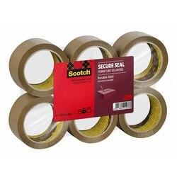 SCOTCH Secure Seal Verpakkingstape Bruin Sterk 50 mm (B) x 66 m (L) PP (Polypropyleen) 56 micron 6 Rollen (7100303341)